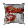 Begin Home Decor 26 x 26 in. Abstract Poppies-Double Sided Print Indoor Pillow 5541-2626-FL54